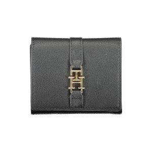 Tommy Hilfiger Schwarzes Portemonnaie aus Polyethylen