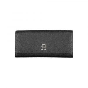 Tommy Hilfiger Schwarzes Polyethylen Portemonnaie für Frauen