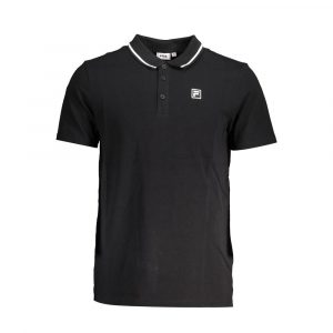 Fila Schwarzes Baumwoll-Poloshirt