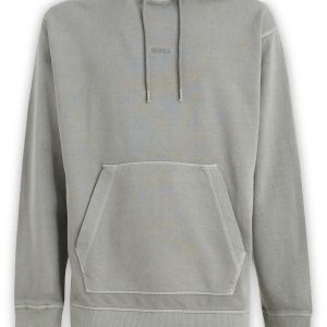 Hugo Boss Elegantes Sweatshirt mit Kapuze aus grauer Baumwolle