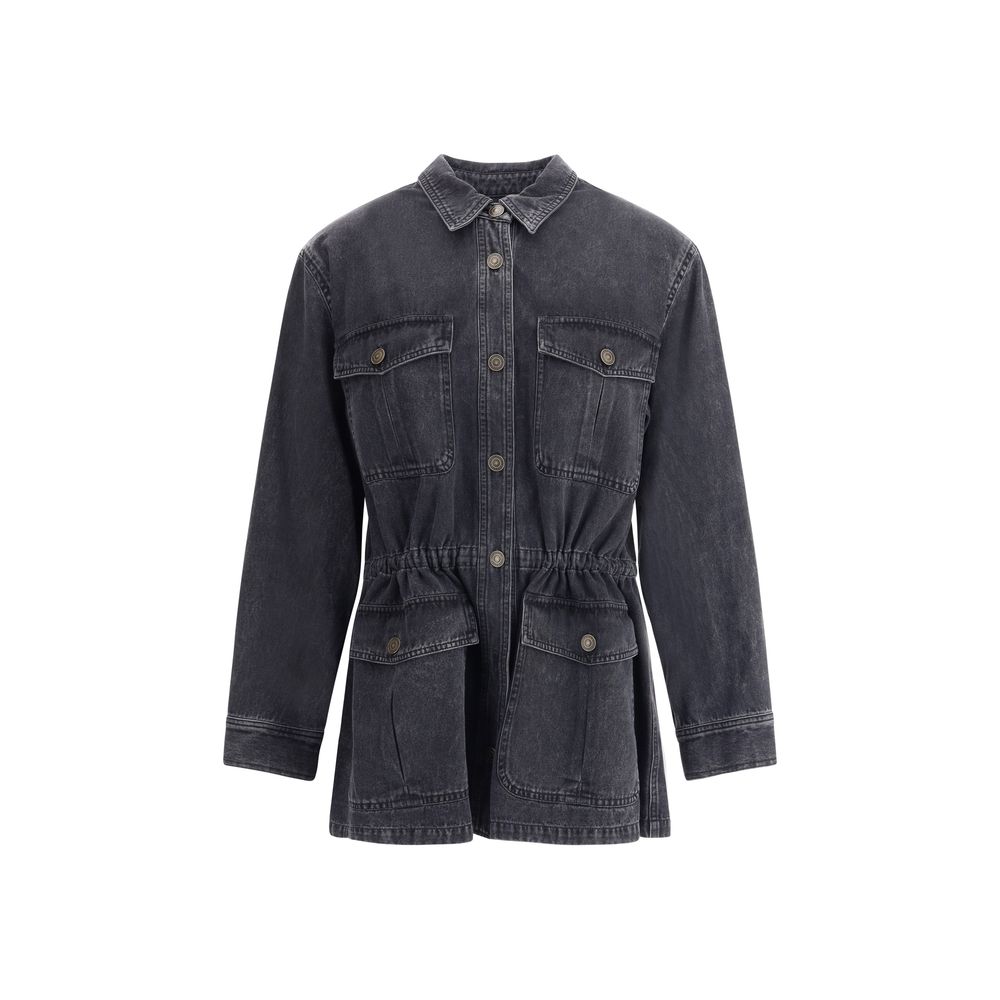 Marant Etoile Graue Baumwoll-Jeansjacke
