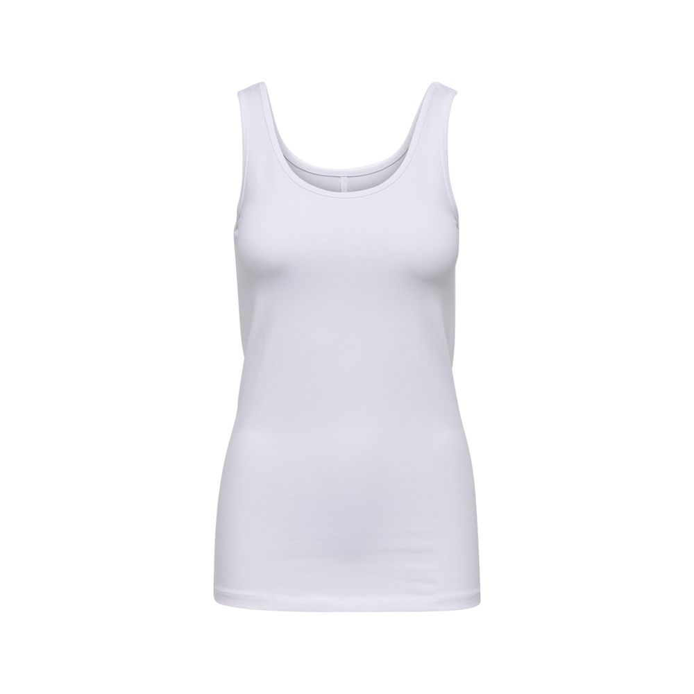 Only Weißes Baumwoll-Tank-Top