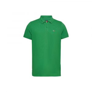 Tommy Hilfiger Jeans Grünes Baumwoll-Poloshirt