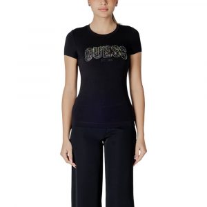 Guess Schwarzes T-Shirt aus Baumwolle