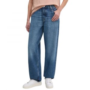 Calvin Klein Jeans Blaue Mom-Jeans aus Baumwolle