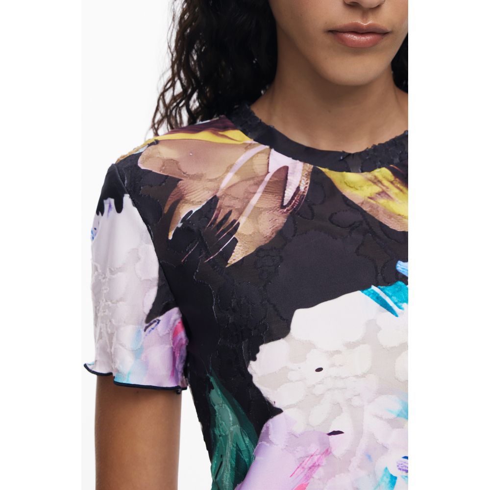 Desigual Schwarzes Polyester T-Shirt für Frauen – Bild 3