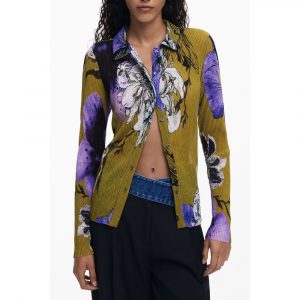 Desigual Grünes Polyester Damenhemd