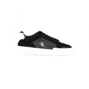 Calvin Klein Schwarzes Leder Herren Sneaker