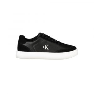 Calvin Klein Schwarzes Leder Herren Sneaker