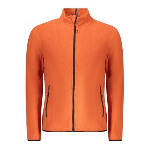 Norway 1963 Orangefarbener Polyester-Pullover für Herren