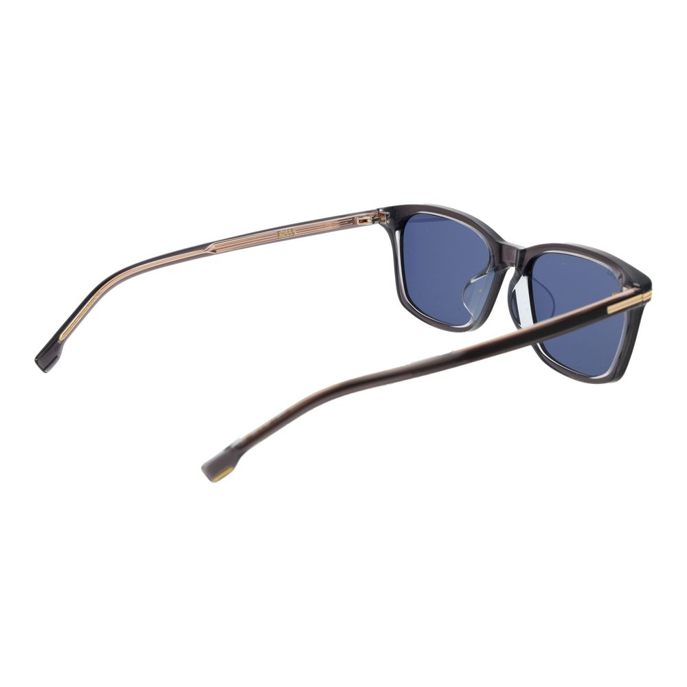 Hugo Boss Grau-blaue Sonnenbrille aus Acetat – Bild 3