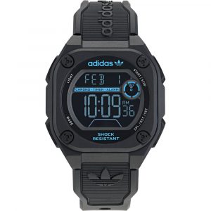 Adidas Graues Synthetik Digital-Armbanduhr