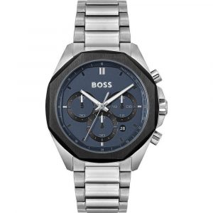 Hugo Boss Elegante Edelstahl-Armbanduhr in Grau