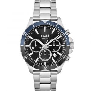 Hugo Boss Elegante Edelstahl-Armbanduhr in Grau