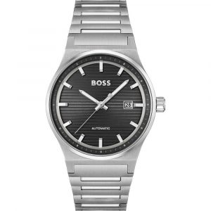 Hugo Boss Elegante Edelstahl-Armbanduhr in Grau