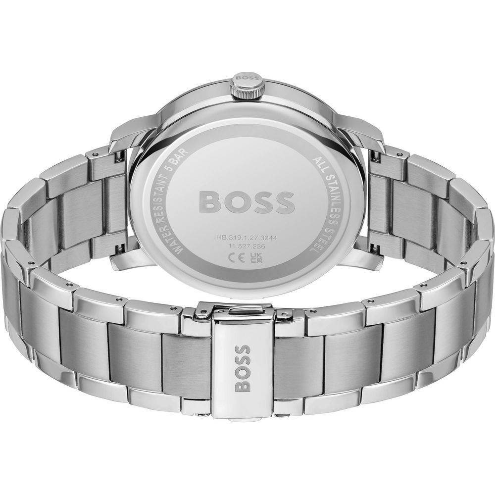 Hugo Boss Elegante Edelstahl-Armbanduhr in Grau – Bild 2