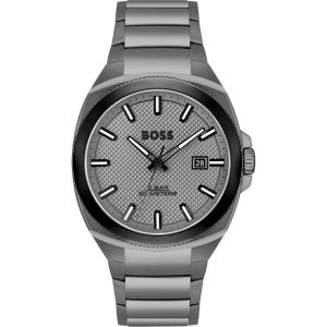 Hugo Boss Graue Edelstahl-Dress-Watch