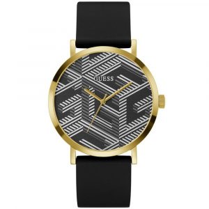 Guess Schwarze Synthetik-Armbanduhr