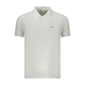 Calvin Klein Baumwoll-Poloshirt in Weiß