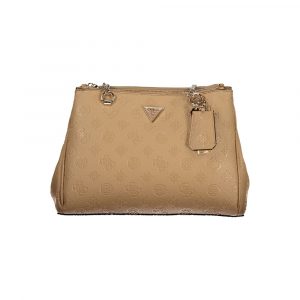 Guess Jeans Beige Polyethylen Frauen Handtasche