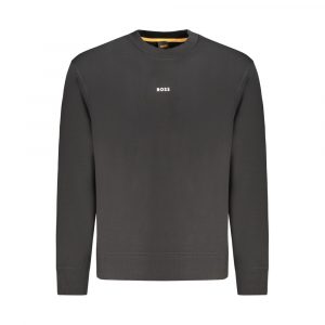 Hugo Boss Schwarzer Baumwollpullover für Männer