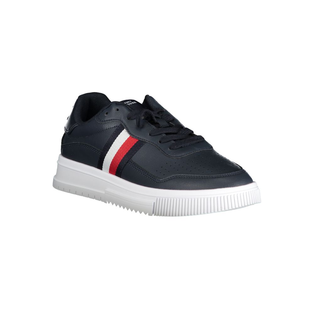 Tommy Hilfiger Blaue Leder Herren Sneaker – Bild 2