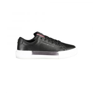 Tommy Hilfiger Schwarzes Leder Damen Sneaker