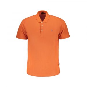Napapijri Orangefarbenes Baumwoll-Poloshirt