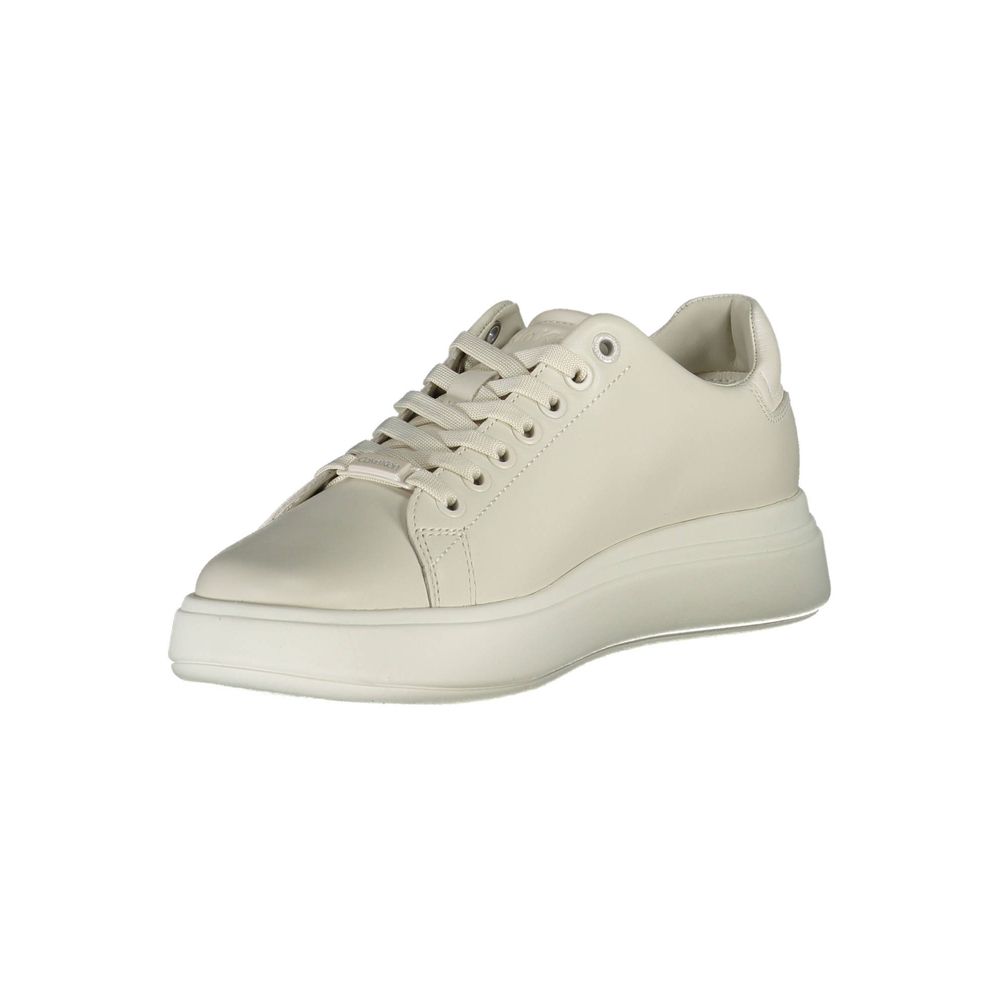 Calvin Klein Beige Leder Damen Sneaker – Bild 2
