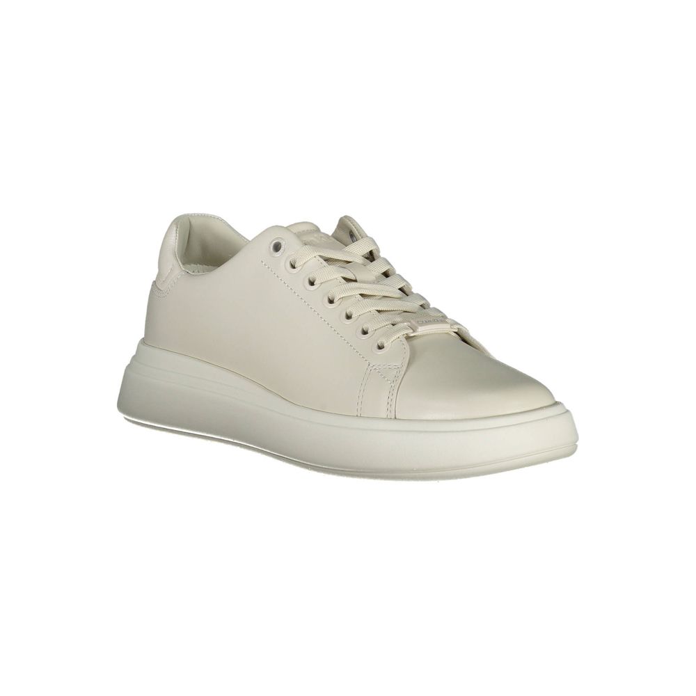 Calvin Klein Beige Leder Damen Sneaker – Bild 3
