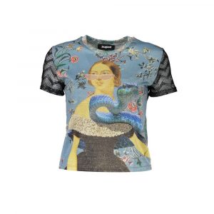 Desigual Blaues Polyester T-Shirt für Frauen