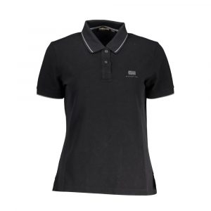 Napapijri Schwarzes Baumwoll-Poloshirt für Frauen