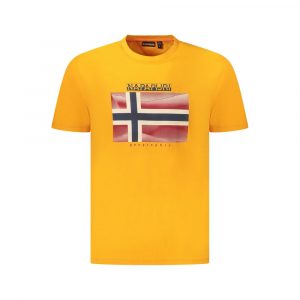Napapijri Orange Baumwolle Männer T-Shirt