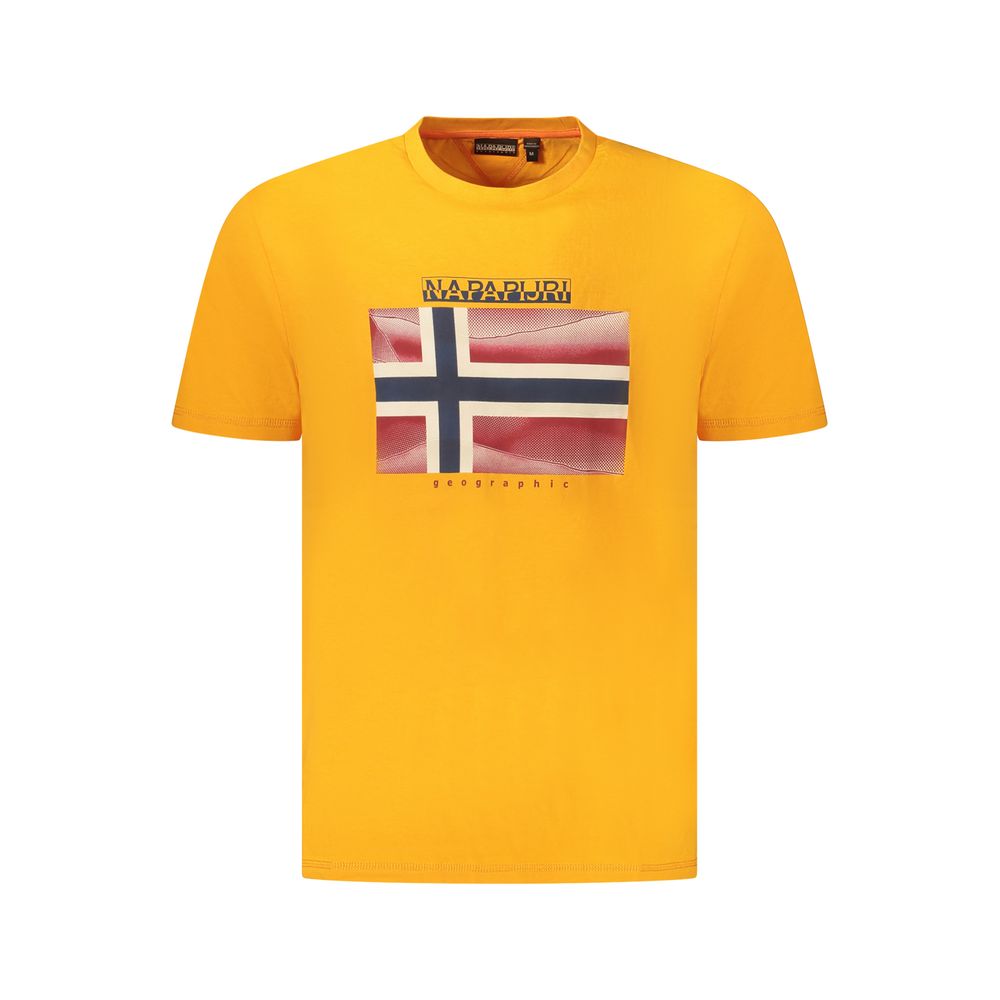 Napapijri Orange Baumwolle Männer T-Shirt