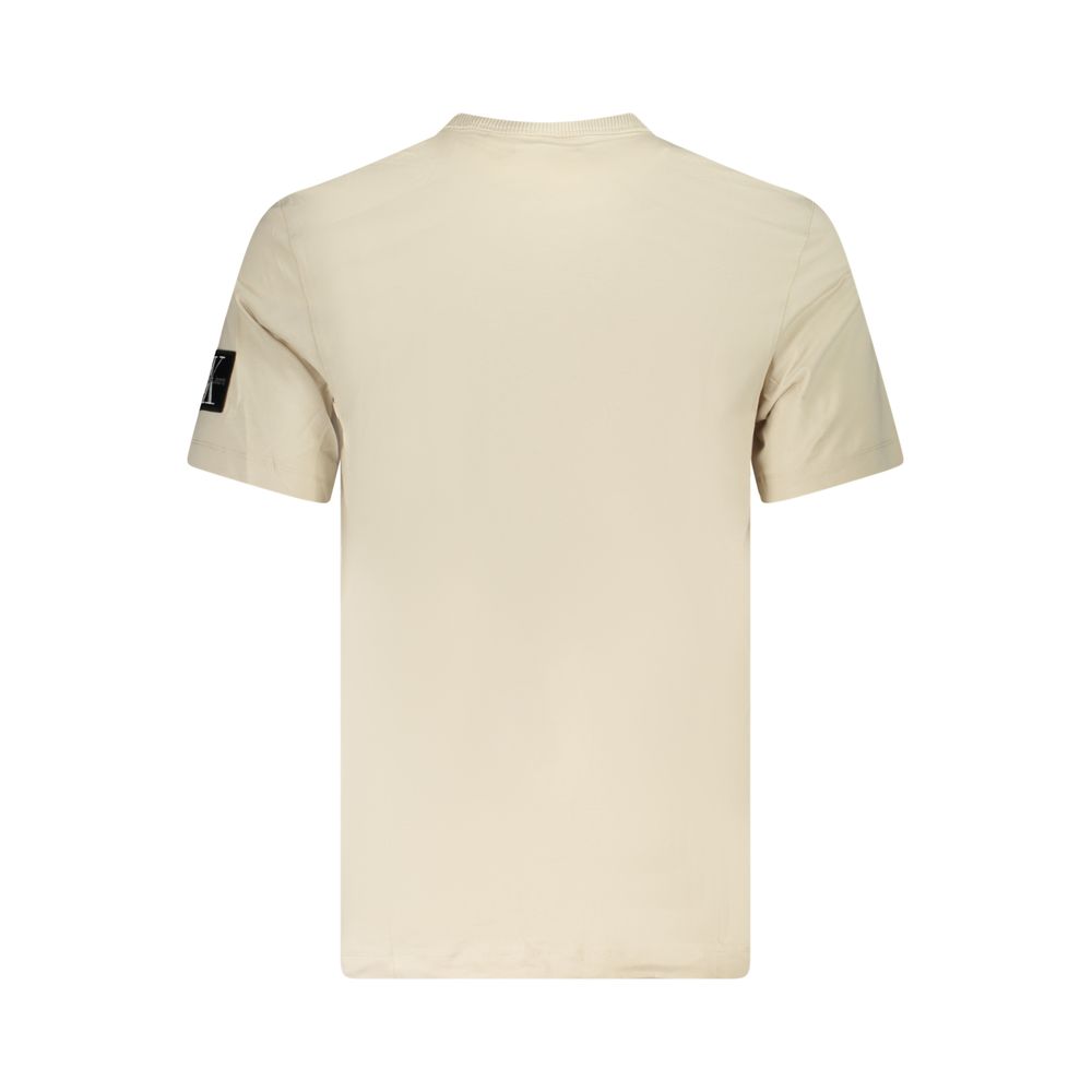 Calvin Klein Beige Baumwolle Männer T-Shirt – Bild 2