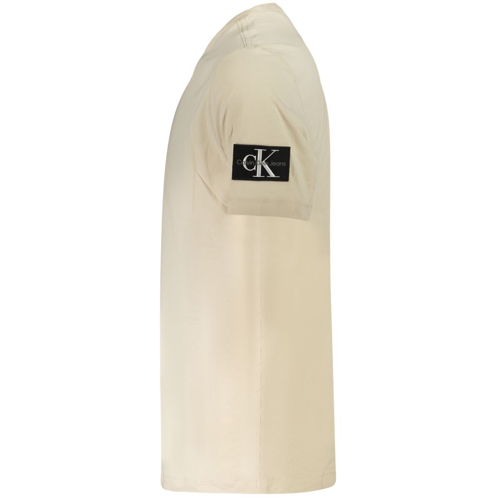 Calvin Klein Beige Baumwolle Männer T-Shirt – Bild 3