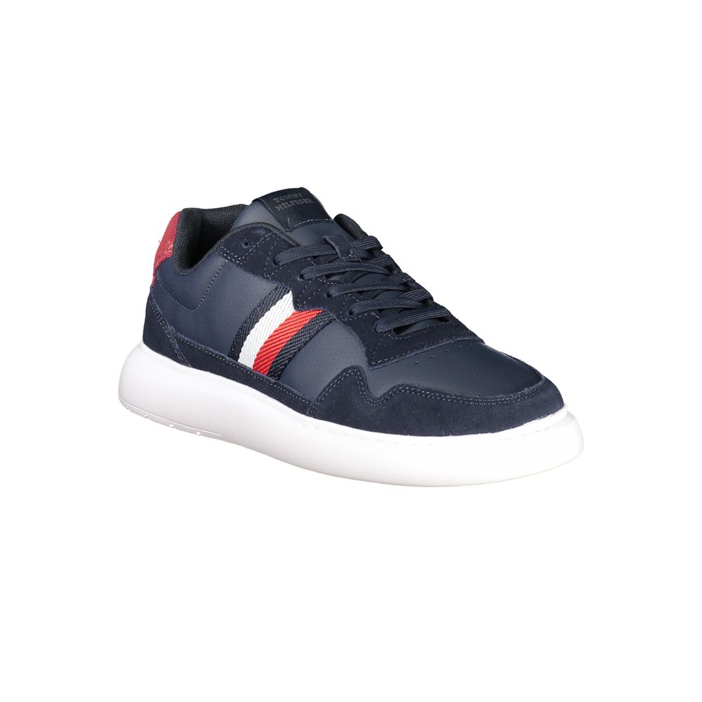 Tommy Hilfiger Blaue Leder Herren Sneaker – Bild 2