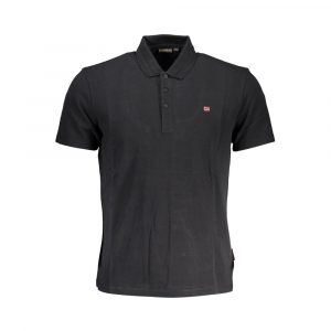 Napapijri Schwarzes Baumwoll-Poloshirt für Männer