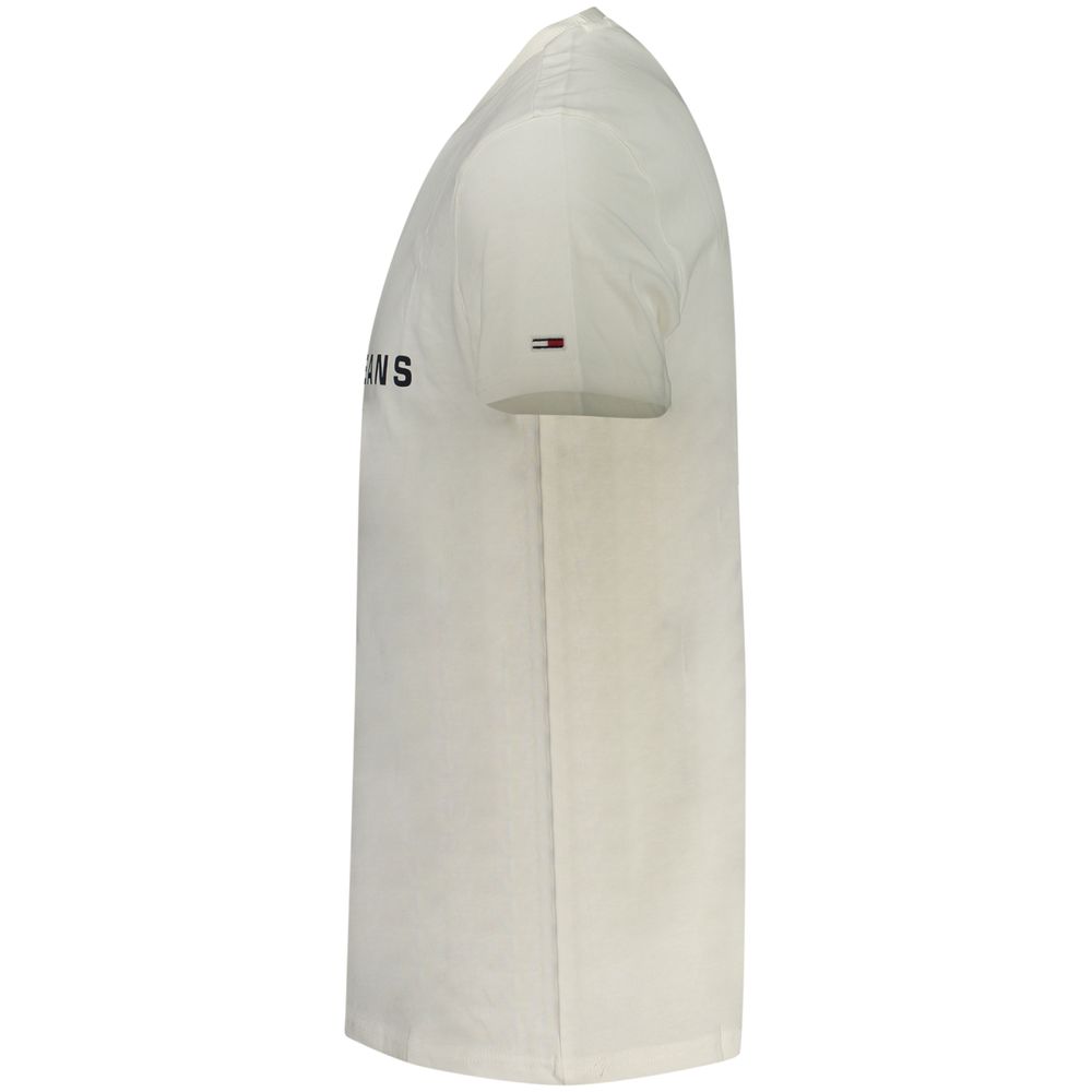 Tommy Hilfiger Weißes Baumwolle Männer T-Shirt – Bild 3