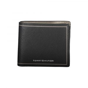 Tommy Hilfiger Schwarzes Leder Portemonnaie