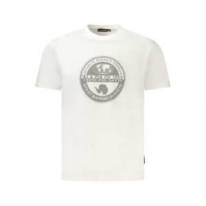 Napapijri Weißes Baumwolle Männer T-Shirt