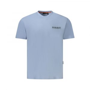 Napapijri Hellblaues Baumwolle Herren T-Shirt