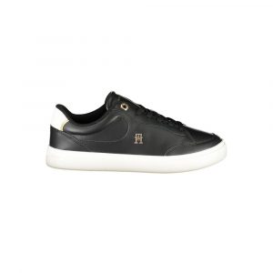 Tommy Hilfiger Schwarzes Leder Damen Sneaker