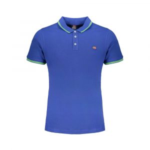 Norway 1963 Blaues Baumwoll-Poloshirt
