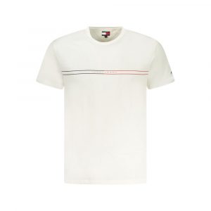 Tommy Hilfiger Weißes Baumwolle Männer T-Shirt