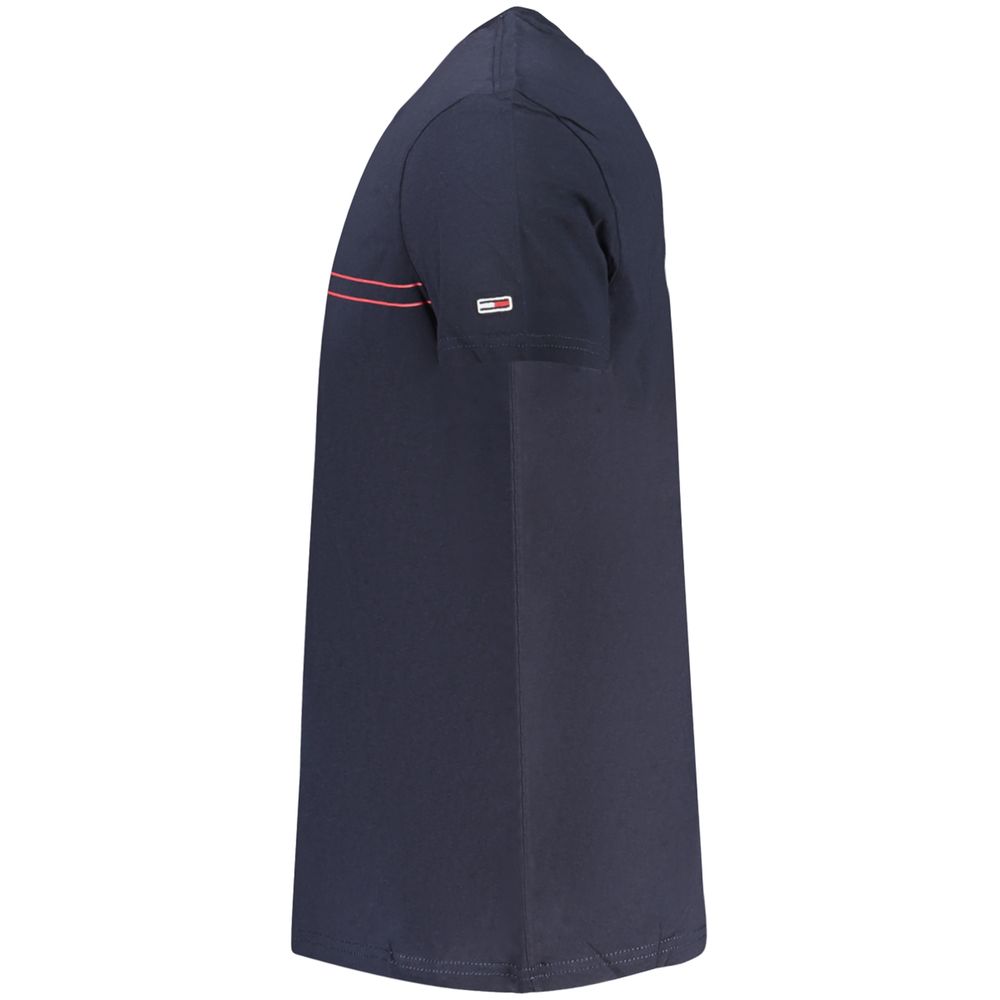 Tommy Hilfiger Blau Baumwolle Männer T-Shirt – Bild 3