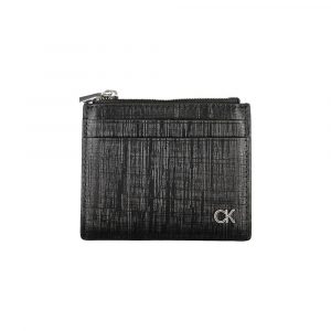 Calvin Klein Schwarzes Leder Portemonnaie
