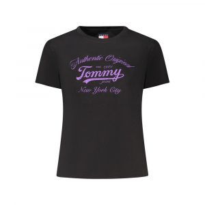 Tommy Hilfiger Schwarzes Baumwoll-T-Shirt für Frauen