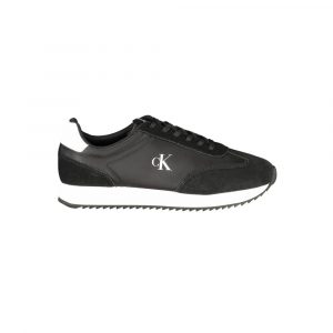 Calvin Klein Schwarzes Leder Herren Sneaker