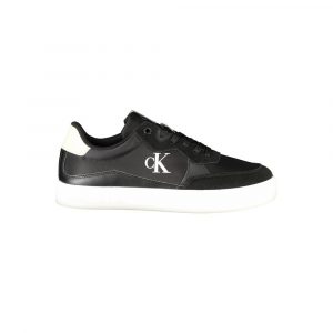 Calvin Klein Schwarzes Leder Herren Sneaker